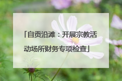 自贡沿滩：开展宗教活动场所财务专项检查