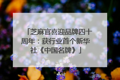 芝麻官喜迎品牌四十周年：获行业首个新华社《中国名牌》