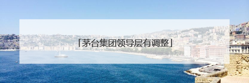 茅台集团领导层有调整