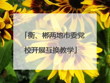 衡、郴两地市委党校开展互换教学