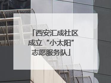 西安汇成社区成立“小太阳”志愿服务队