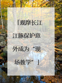 观摩长江江豚保护意外成为“现场教学”