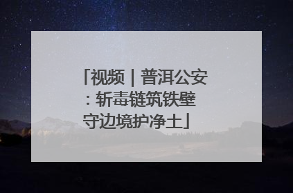 视频｜普洱公安：斩毒链筑铁壁 守边境护净土
