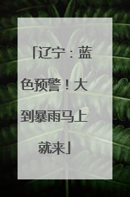辽宁：蓝色预警！大到暴雨马上就来