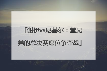 谢伊vs尼基尔：堂兄弟的总决赛席位争夺战