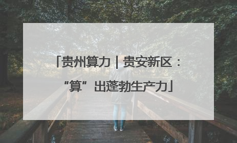 贵州算力｜贵安新区：“算”出蓬勃生产力