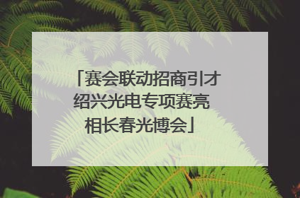 赛会联动招商引才 绍兴光电专项赛亮相长春光博会