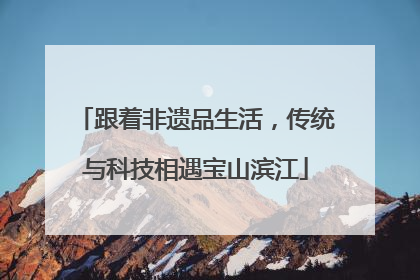 跟着非遗品生活，传统与科技相遇宝山滨江