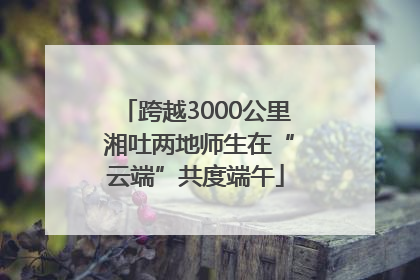 跨越3000公里 湘吐两地师生在“云端”共度端午
