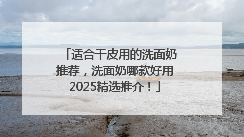 适合干皮用的洗面奶推荐，洗面奶哪款好用2025精选推介！