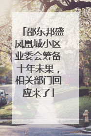 邵东邦盛凤凰城小区业委会筹备十年未果，相关部门回应来了