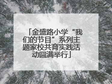 金盛路小学“我们的节目”系列主题家校共育实践活动圆满举行