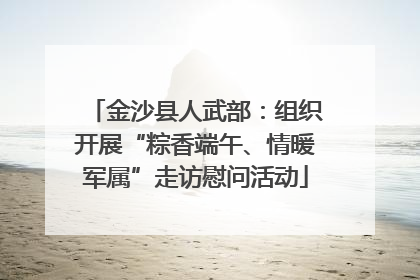 金沙县人武部：组织开展“粽香端午、情暖军属”走访慰问活动