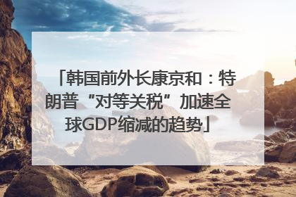 韩国前外长康京和：特朗普“对等关税”加速全球GDP缩减的趋势