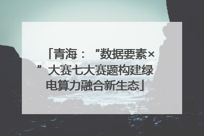 青海：“数据要素×”大赛七大赛题构建绿电算力融合新生态
