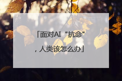 面对AI“抗命”，人类该怎么办