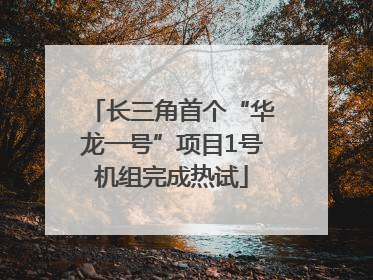 长三角首个“华龙一号”项目1号机组完成热试