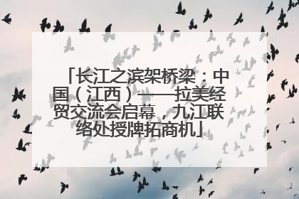 长江之滨架桥梁：中国（江西）——拉美经贸交流会启幕，九江联络处授牌拓商机
