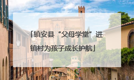 镇安县“父母学堂”进镇村为孩子成长护航
