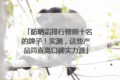 防晒霜排行榜前十名的牌子！实测，这些产品简直高口碑实力派