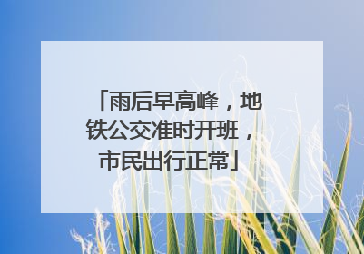 雨后早高峰，地铁公交准时开班，市民出行正常