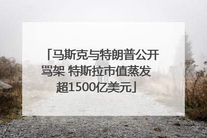 马斯克与特朗普公开骂架 特斯拉市值蒸发超1500亿美元