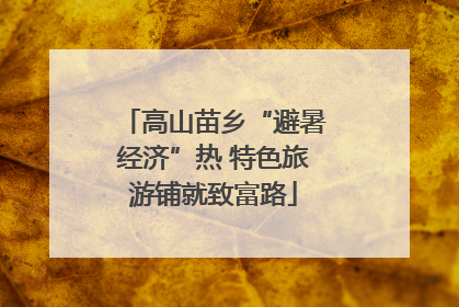 高山苗乡“避暑经济”热 特色旅游铺就致富路