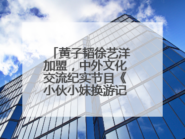 黄子韬徐艺洋加盟，中外文化交流纪实节目《小伙小妹换游记》六月上线