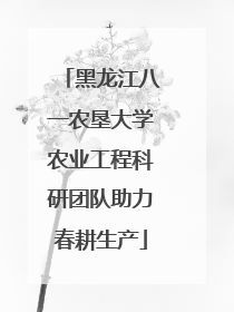 黑龙江八一农垦大学农业工程科研团队助力春耕生产