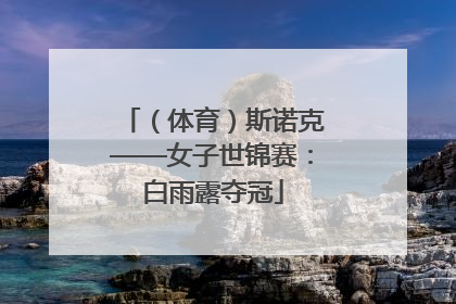 （体育）斯诺克——女子世锦赛：白雨露夺冠