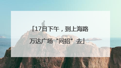 17日下午，到上海路万达广场“问招”去