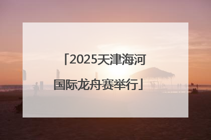 2025天津海河国际龙舟赛举行