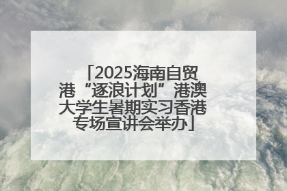 2025海南自贸港“逐浪计划”港澳大学生暑期实习香港专场宣讲会举办