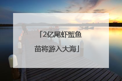 2亿尾虾蟹鱼苗将游入大海
