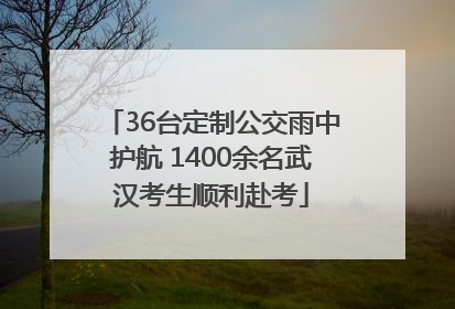 36台定制公交雨中护航 1400余名武汉考生顺利赴考