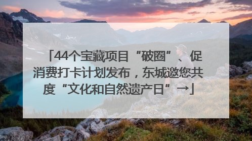 44个宝藏项目“破圈”、促消费打卡计划发布，东城邀您共度“文化和自然遗产日”→