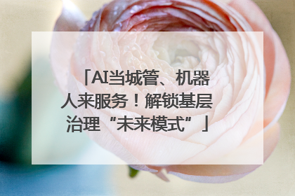 AI当城管、机器人来服务！解锁基层治理“未来模式”