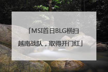 MSI首日BLG横扫越南战队，取得开门红